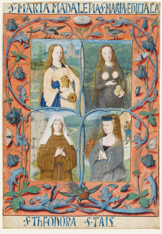 Miniature with saints